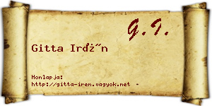 Gitta Irén névjegykártya